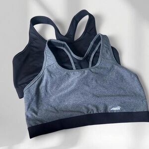 Avia Gray and Black Sports Bra Bundle